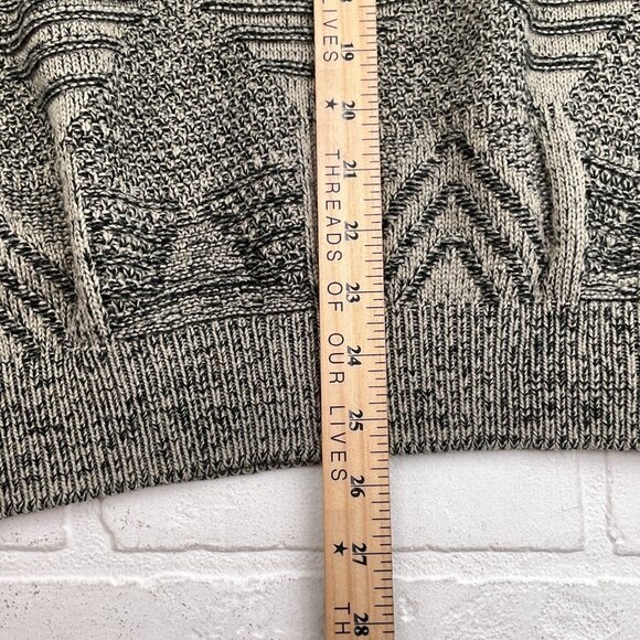 Expressions Intl Sweater‎ Mens XLarge Tan Black Geometric Check Acrylic 90s VTG - Picture 8 of 9